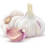 Garlic isolated on white background with clipping path