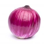 Red onion isolated on white background